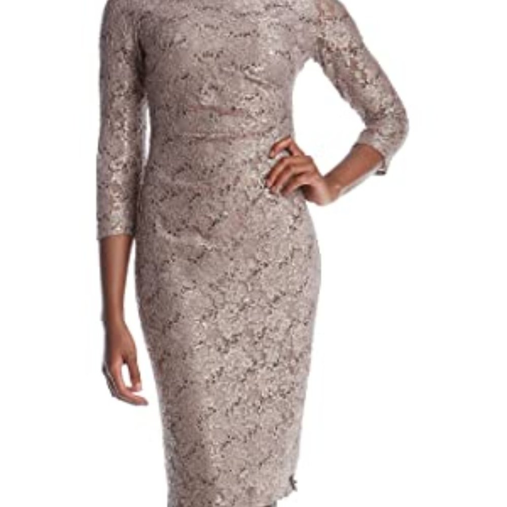 Jessica Howard Cocktail Dress 12P, Taupe